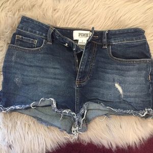 PINK jean shorts
